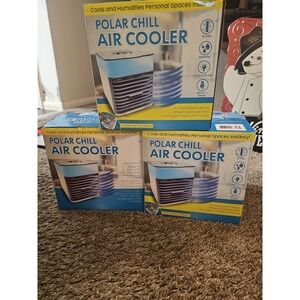 Polar Chill Air Cooler w/Built-In Humidifier Personal Air Conditioner LED PackX3